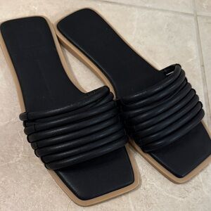Dolce Vita Black Slide Sandals